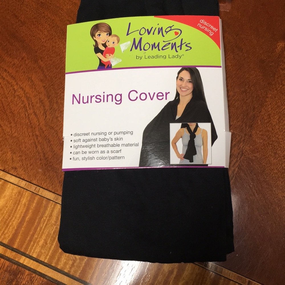 Nursing cover can double for a scarf